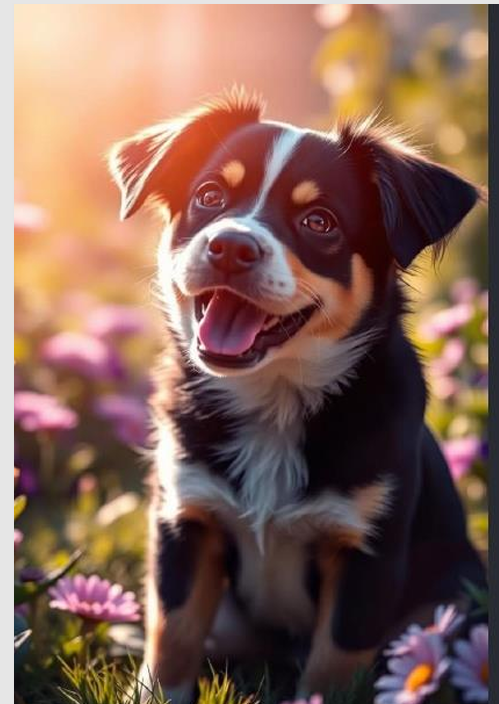 Cachorro feliz
